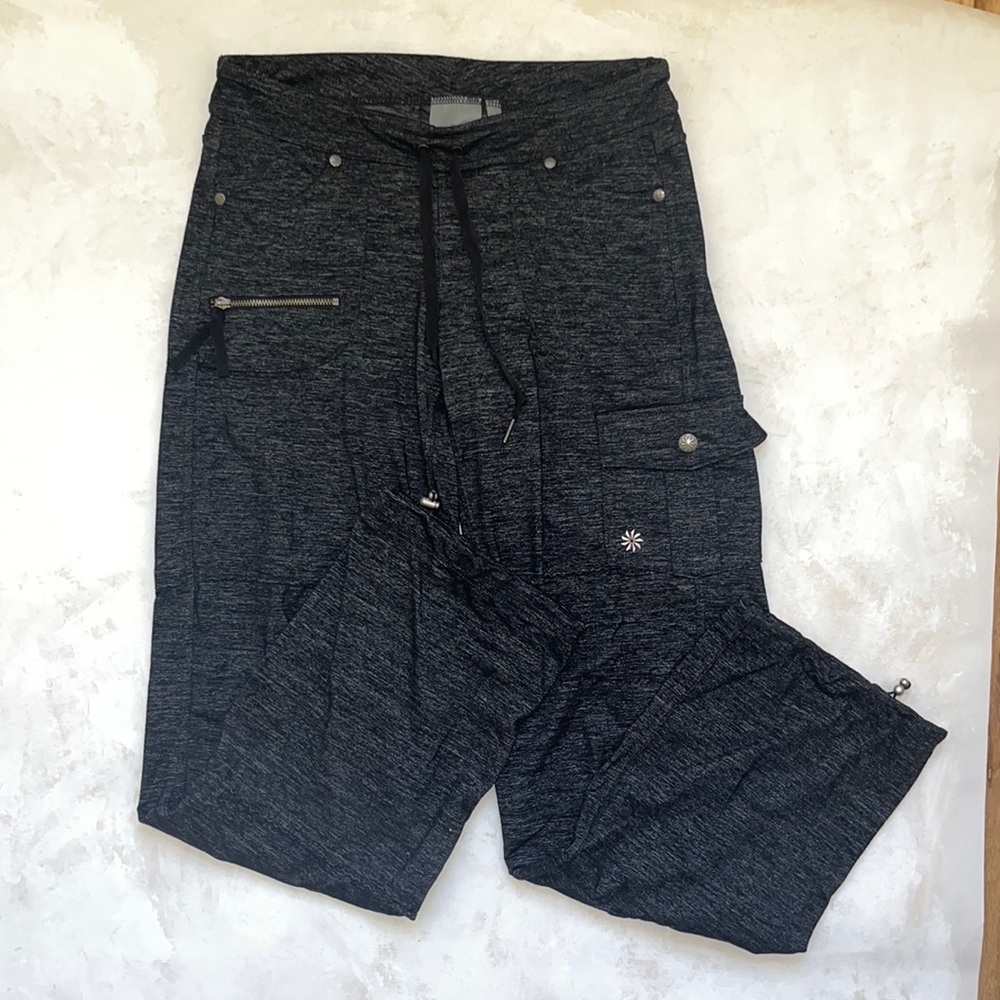 Athleta Cargo Style Sweatpants with Cinch Bottoms and Pocket Details